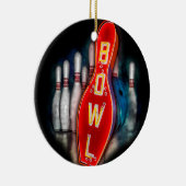 レトロボール(ボーリングピンとボール) セラミックオーナメント (右)