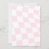 レトロボー市松模様にフ・誕生日招待状 招待状 (裏面)