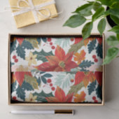 レトロポインセチアフェスティバルクリスマスティッシュペーパー 薄葉紙 (ギフト)