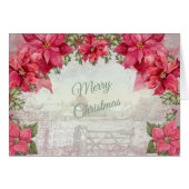 レトロポインセチアフレームファームハウスシーニッククリスマス (正面横)