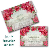 レトロポインセチアフレームファームハウスシーニッククリスマス