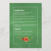 レトロポインセチア自転車クリスマスホリデ結婚ーズ メニュー (裏面)