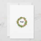 レトロポインセチア自転車結婚クリスマス 招待状 (裏面)