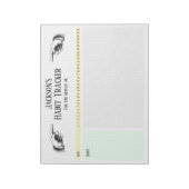 レトロポインティング手の習慣トラッカー ノートパッド (回転)