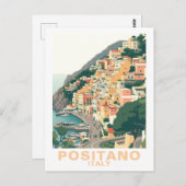 レトロポジターノイタリアヨーロッパタウン ポストカード (正面/裏面)