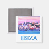 レトロポスターイビザオールドタウンアンドハーバー マグネット (正面/裏面)