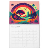 レトロポスター収集2年カレンダー2024-2025 カレンダー (2月 2027)