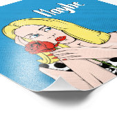 レトロポスター多分女性 フォトプリント            (角)