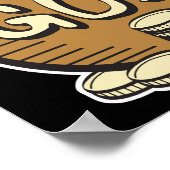 レトロポットの金ゴールド ポスター (角)