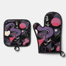 レトロポットホルダー及びオーブンミットセット