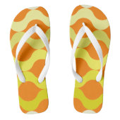 レトロポッドオレンジレモンイエロー ビーチサンダル (フットベッド)
