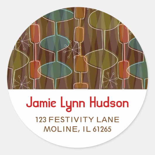 レトロポッド住所 シール (正面)