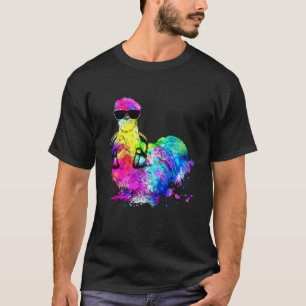 レトロポップなシルキーにヘッドホン Tシャツ