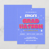 レトロポップの卒業 招待状 (正面/裏面)