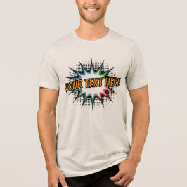 レトロポップアートのコミックブックハーフトーンエクスプローション トライブレンドTシャツ