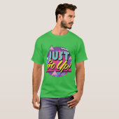 レトロポップアートの友達レトロただ上へ Tシャツ (正面フル)