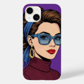 レトロポップアートの女性スマホケース Case-Mate iPhoneケース (裏面)