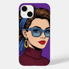 レトロポップアートの女性スマホケース Case-Mate iPhone 14ケース