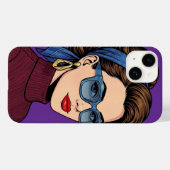 レトロポップアートの女性スマホケース Case-Mate iPhoneケース (裏面 (横))