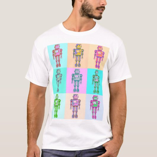 レトロポップロボット v4 tシャツ (正面)