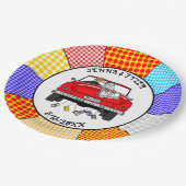 レトロポップ・アートのアートのミスター&ミセス |ジャスト得結婚した ペーパープレート (アングル)