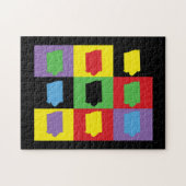 レトロポップ・アートのアートアイオワパターン ジグソーパズル (横)