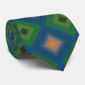 レトロポップ・アートのアートカラーストライプダイヤモンドパターン ネクタイ (ロール)