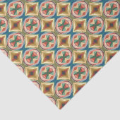 レトロポップ・アートのアートジオメトリカラーブロックパターン 薄葉紙 (詳細)