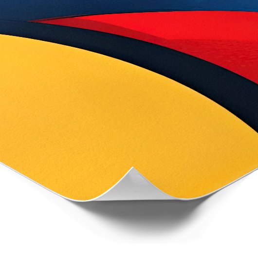 レトロポップ・アートのアートジオメトリック円 ポスター (角)