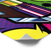 レトロポップ・アートのアートジュークボックス ポスター (角)