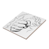 レトロポップ・アートのアートスマッシュスケッチ タイル (側面)