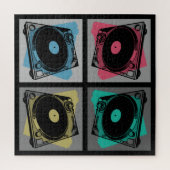 レトロポップ・アートのアートターンテーブル ジグソーパズル (縦)