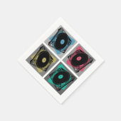 レトロポップ・アートのアートターンテーブル スタンダードカクテルナプキン (角)