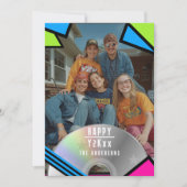 レトロポップ・アートのアートフォトY2K Vibe年賀状 シーズンカード (正面)