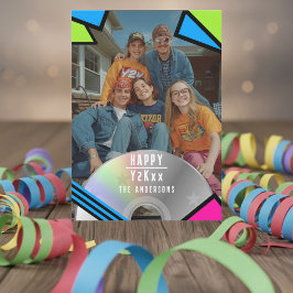レトロポップ・アートのアートフォトY2K Vibe年賀状 シーズンカード