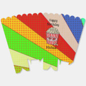 レトロポップ・アートのアートポップコーンパーソナライズされた誕生日 フェイバーボックス (見開き)