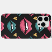 レトロポップ・アートのアートリップ&ハート Case-Mate iPhoneケース (裏面 (横))