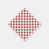 レトロポップ・アートのアートレッドブルーピンクハートパターン スタンダードカクテルナプキン (角)