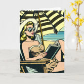 レトロポップ・アートのアートレディ |ことわざこんにちは カード (黄色い花)