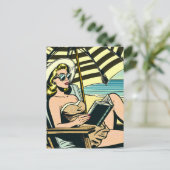 レトロポップ・アートのアートレディ |ことわざこんにちは ポストカード (スタンド正面)