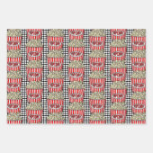 レトロポップ・アートのアート映画の夜をテーマにした誕生日パーティー ラッピングペーパーシート (正面2)