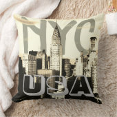 レトロポップ・アートのアート漫画ニューヨークシティNYC USA クッション (ブランケット)