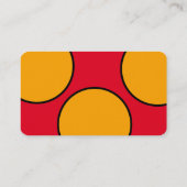 レトロポップ・アートのアート60s 70sスタイルミニマリスト赤イエロー 名刺 (裏面)
