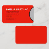 レトロポップ・アートのアート60s 70sミニマルスタイリッシュリストレッド 名刺 (正面/裏面)