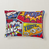 レトロポップ・アートのアート、漫画の叫びパターン。 アクセントクッション (裏面)