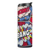 レトロポップ・アートのアート、漫画の叫びパターン。 タンブラー (回転左)