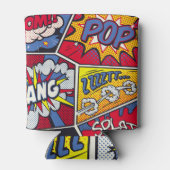 レトロポップ・アートのアート、漫画の叫びパターン。 缶クーラー (裏面)