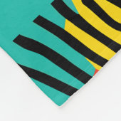 レトロポップ・アートのカラフル抽象芸術 フリースブランケット (角)