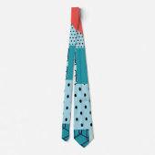 レトロポップ・アートのコラージュ抽象芸術 ネクタイ (裏面)