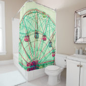 レトロポップ・アートのサマーカーニバル シャワーカーテン (インサイチュ)